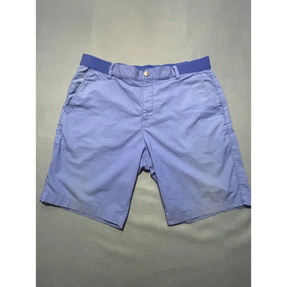 Puma Golf Shorts Men's 34 Blue Performance Stretch Chino Flat Front Casual